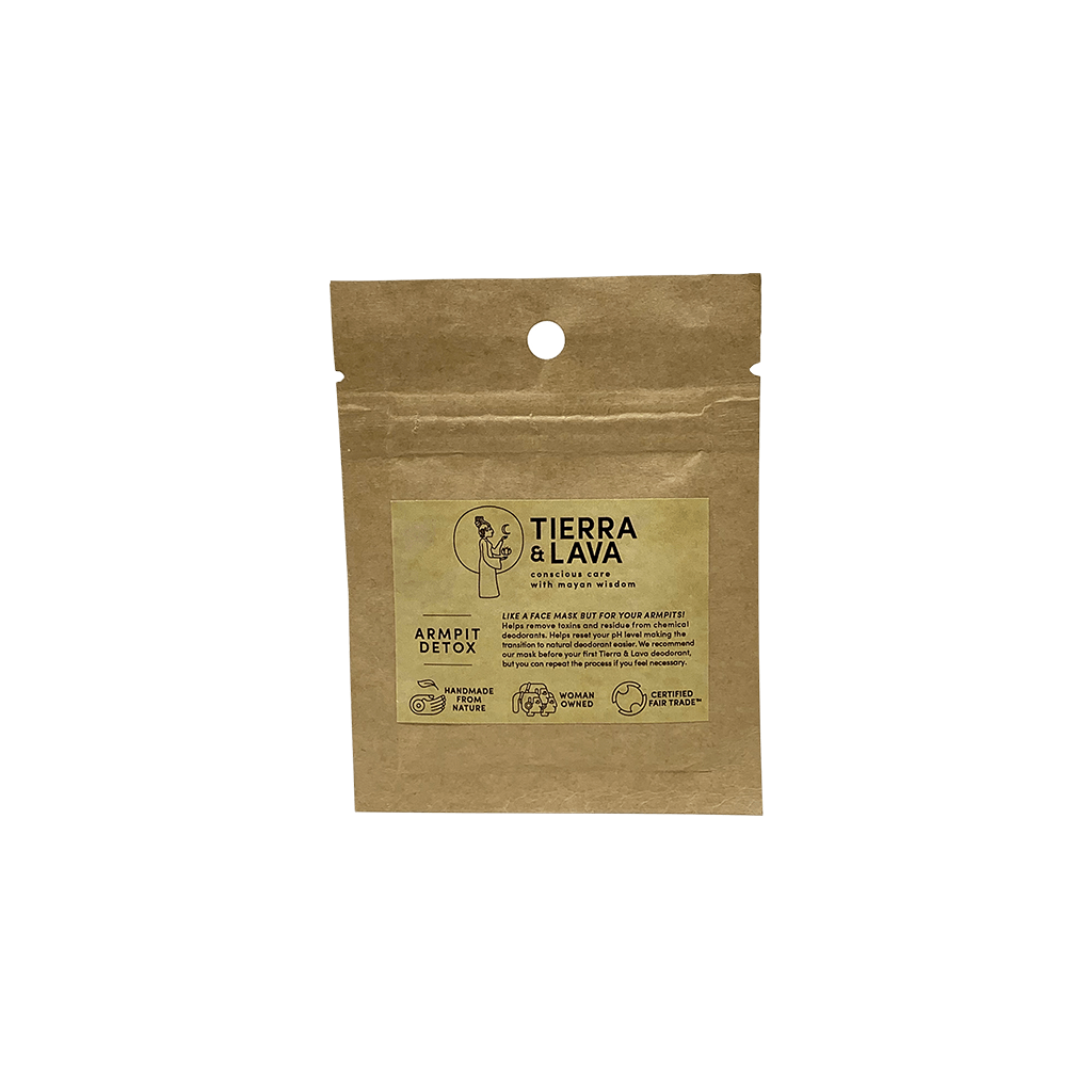 Armpit Detox in plastic free packaging by Tierra and Lava