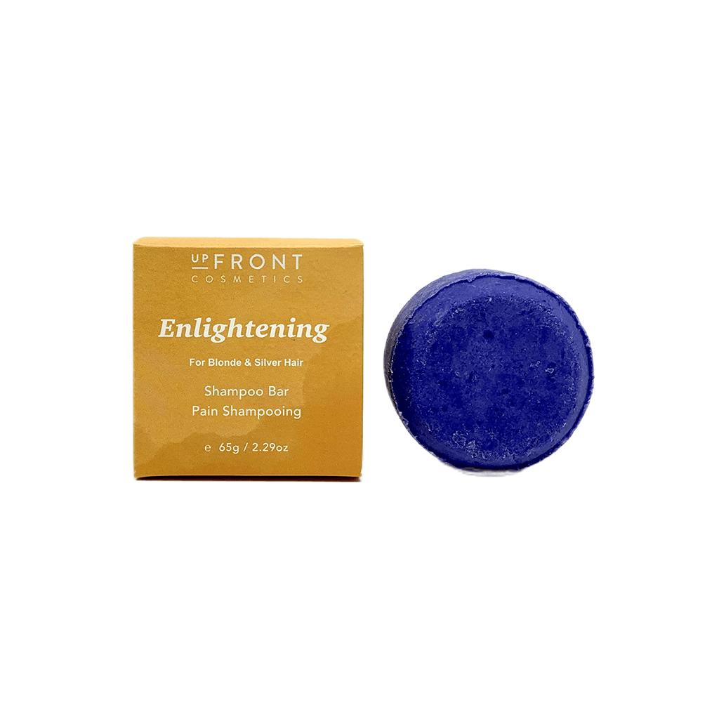 Upfront cosmetics ENLIGHTENING SHAMPOO BAR-Blond Hair Toner in plastic free packaging