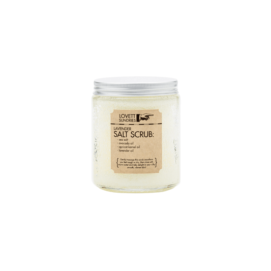 Lovett Sundries Exfoliating Sea Salt Scrub Lavender Front