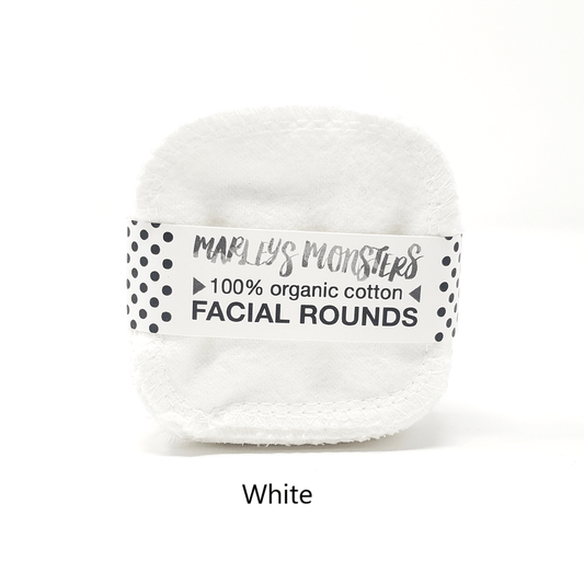 Reusable cotton pads white pack of 20