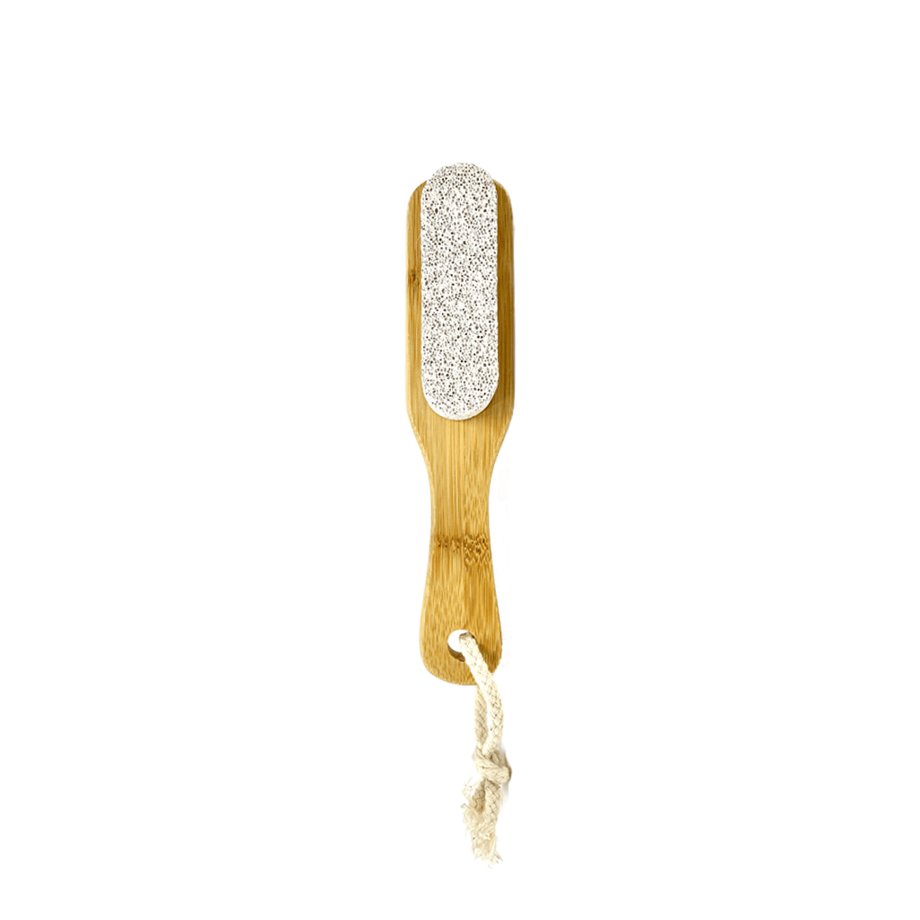 All Natural Bamboo Pumice Stone and Foot Brush Package free