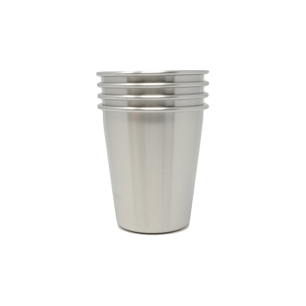Klean Kanteen Stainless Steel Reusable Cup 10oz 4 pack out of box