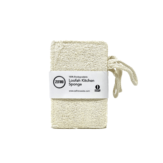 Loofah kitchen sponge set of 3 in plastic free packaging