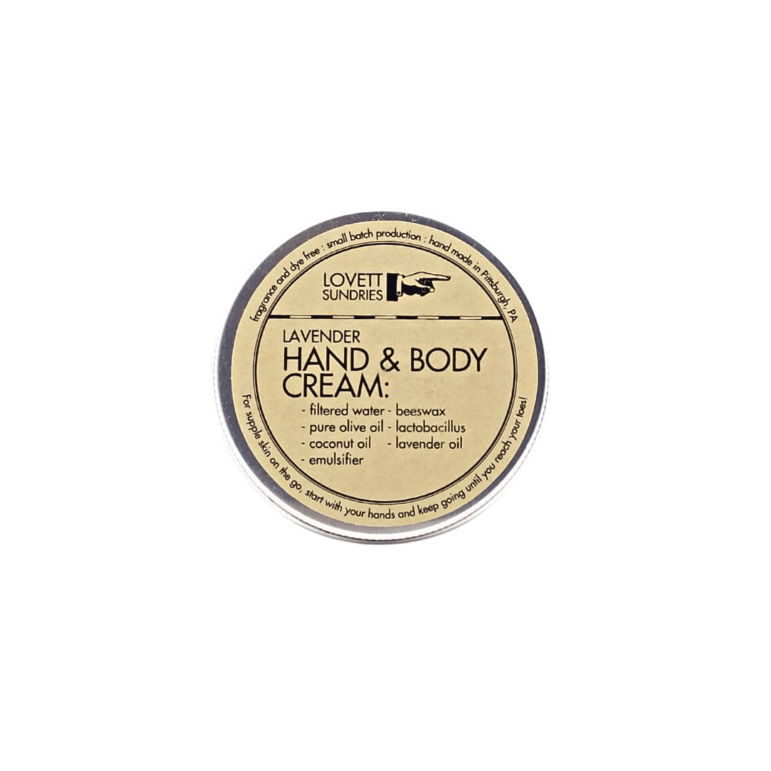 Lovett Sundries Lavender Crem for Hands and Body