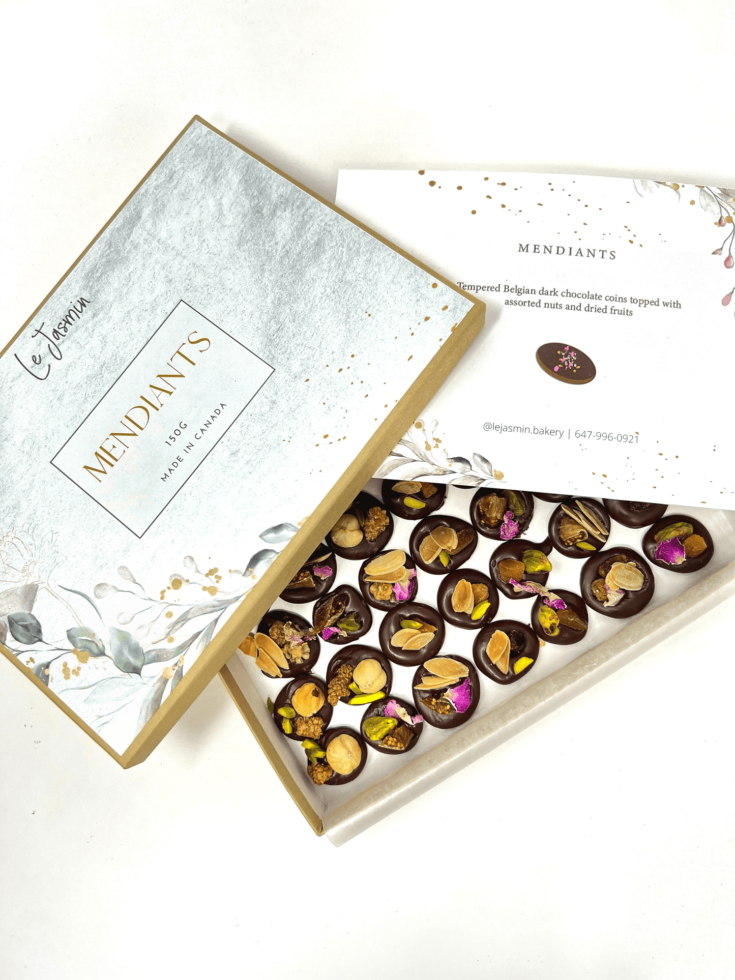 Luxurious Chocolate Mendiants with nuts