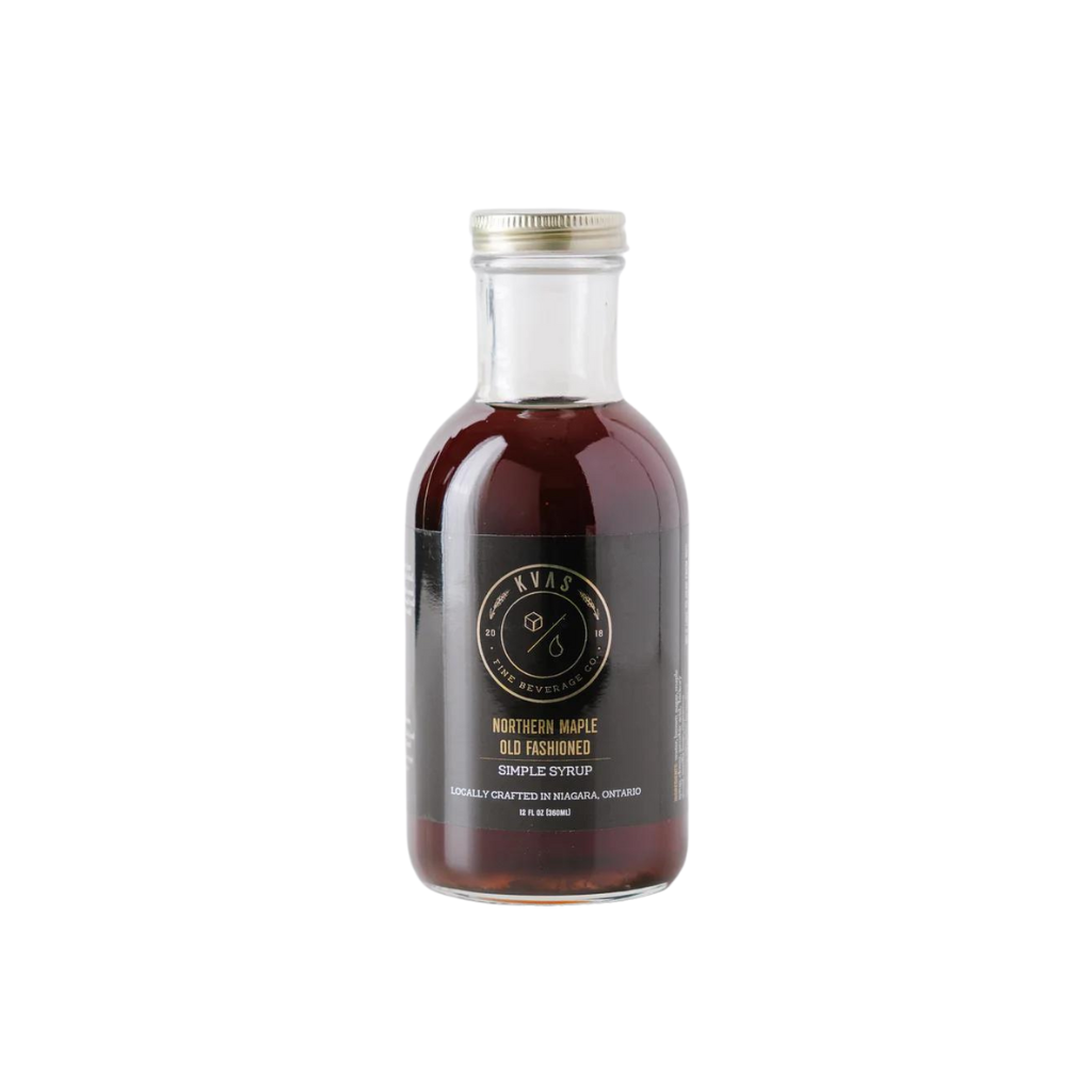 old fashioned cocktail syrup in a glass jar and metal lid