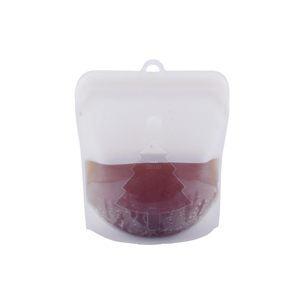 Reusable Silicone Snap Close Bag 2 cup volume can fit