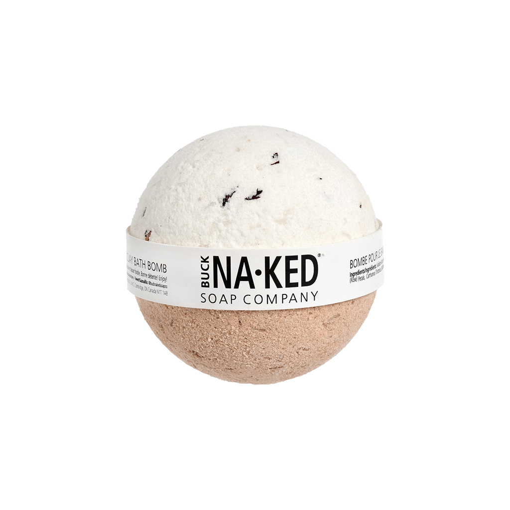 Buck Naked Rose with Moroccan Red Clay Bath Bomb