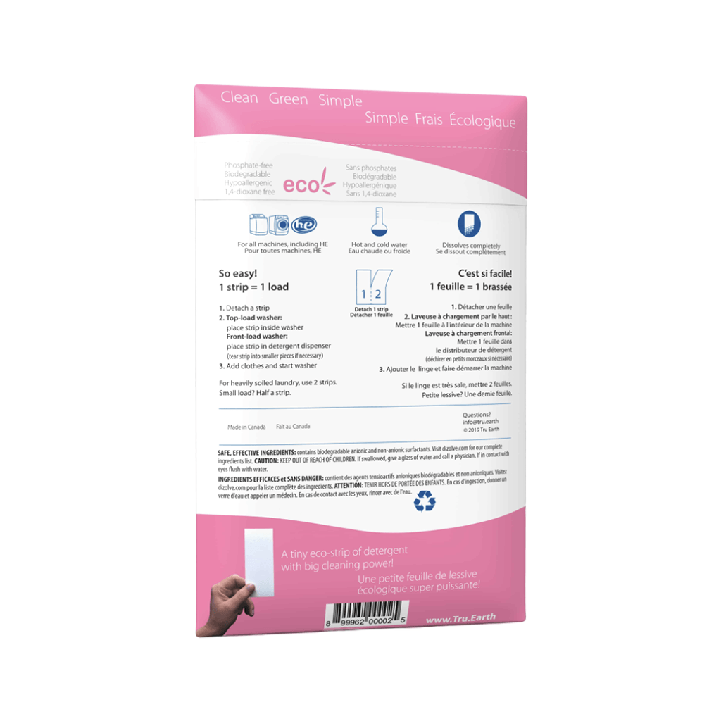 Tru Earth Laundry Detergent Eco Strips (Baby)- 64 strip pack