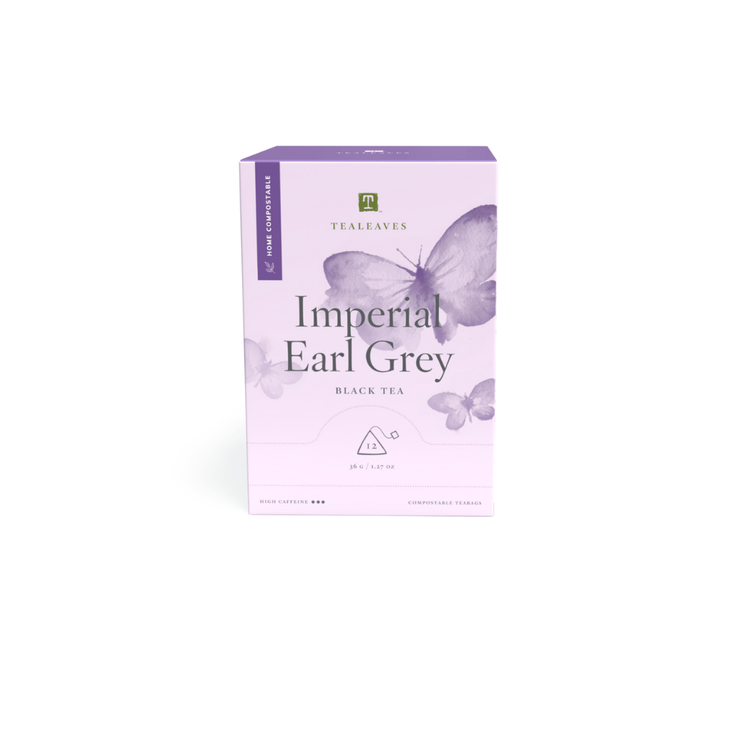 Tealeaves Imperial Earl Grey tea in compostable bags