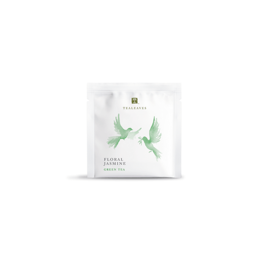 Tealeaves Floral Jasmin Green Tea in compostable tea bags