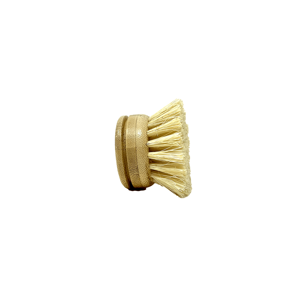 100% vegan dish brush replacement head side view