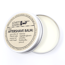 All natural aftershave balm  in open tin container -Lovett 48g