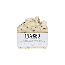 BUCK NAKED LAVENDER ROSEMARY SOAP BAR IN PLASTIC FREE PACKAGING