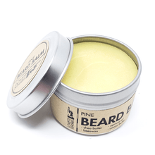 All natural beard balm Lovett 48g in open tin container