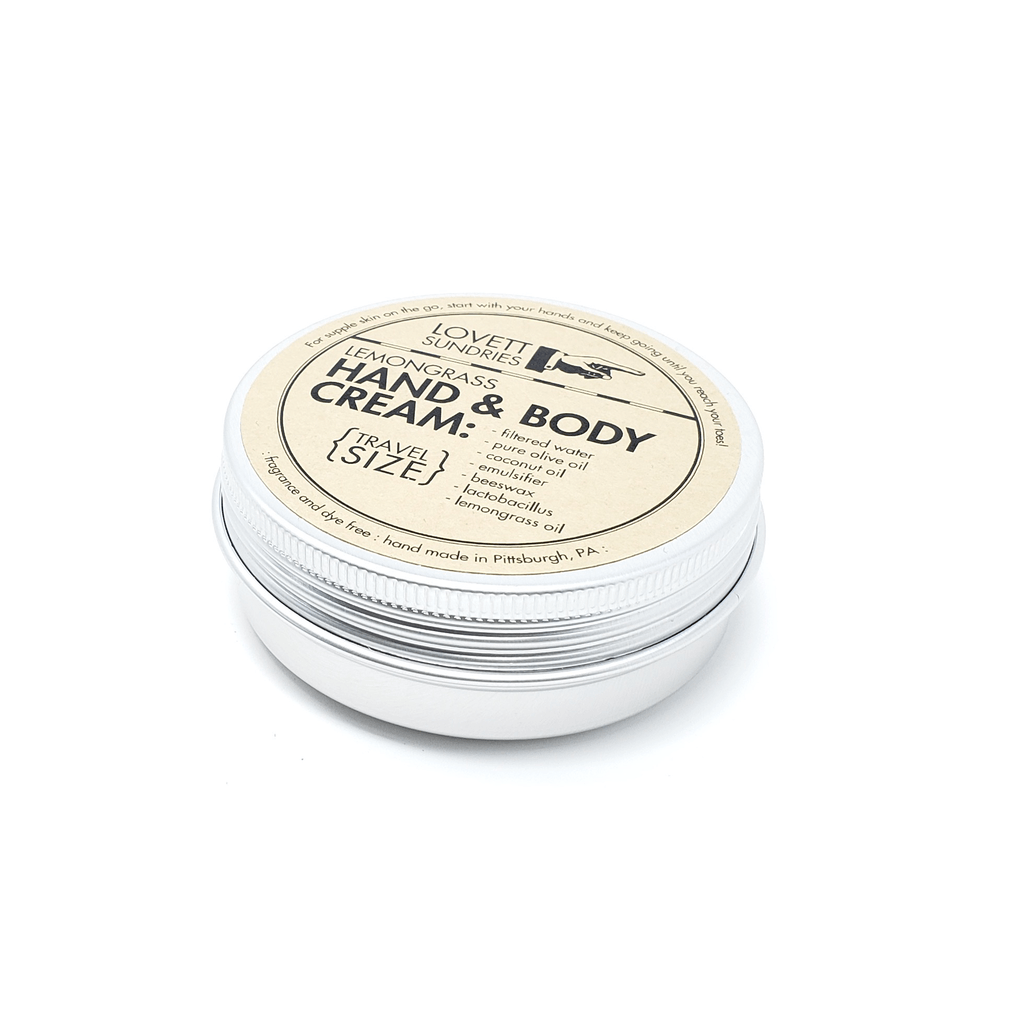 Zero waste hand and body lotion plastic free packaging closed side 