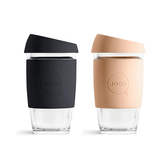 JOCO GLASS REUSABLE COFFE CUP- 16oz Amberlight and Black