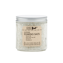 Lovett Sundries Natural Lavender soaking bath salt in plastic free packaging front