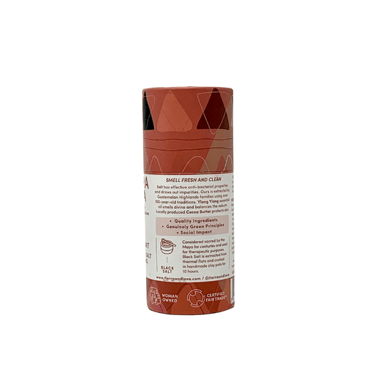 Mayan Black Salt Ylang Ylang Natural Deodorant Plastic Free back