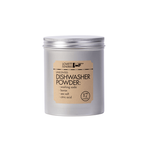Plastic free non-toxic dishwasher powder