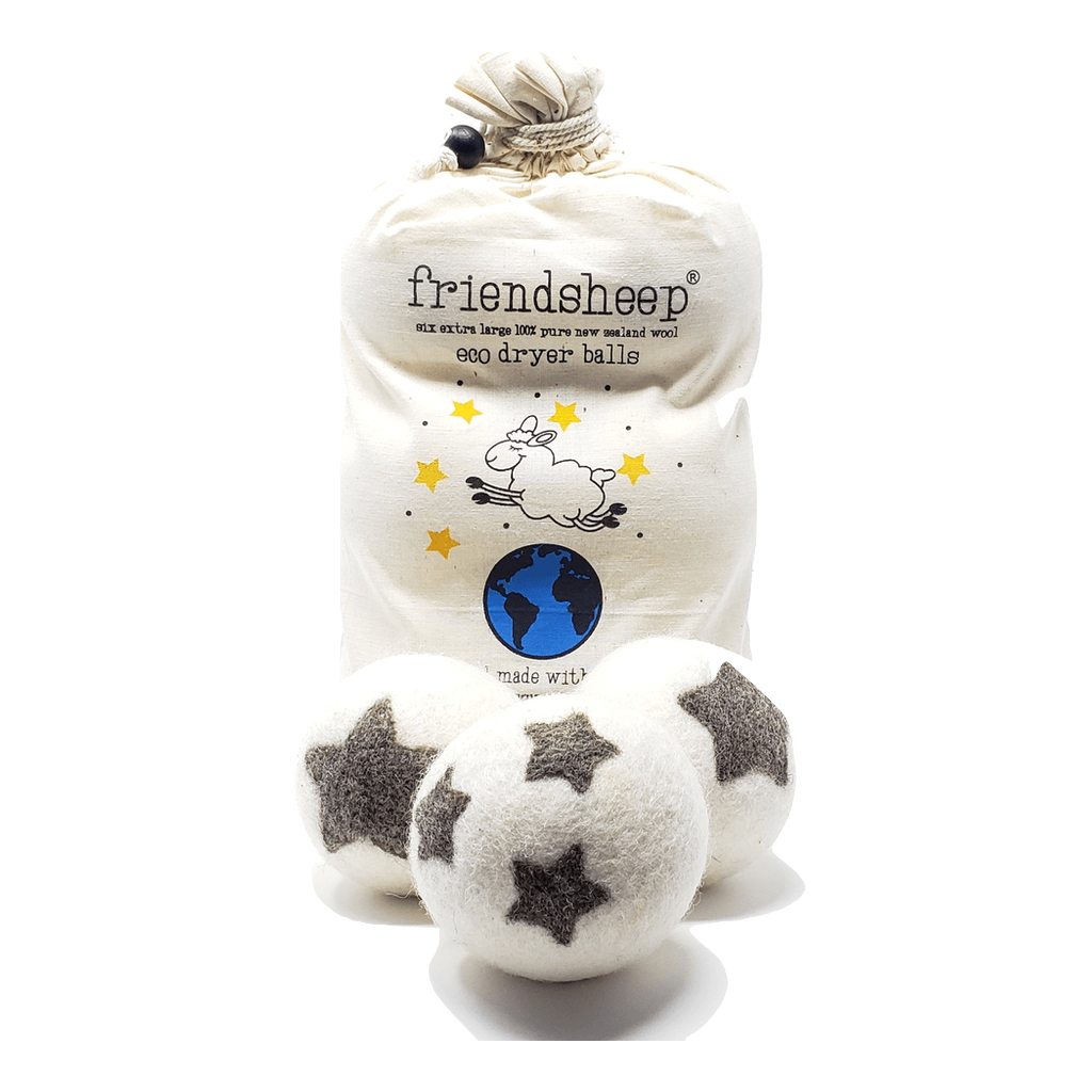 Natural wool Eco Dryer Balls Stars Galore set of 6