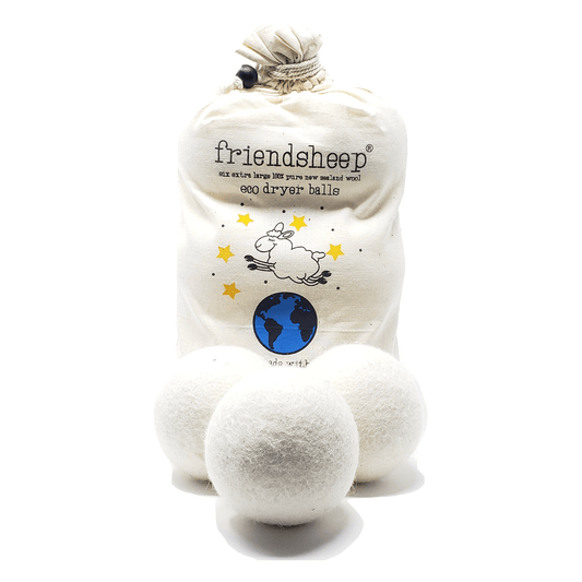 Natural wool Eco Dryer Balls White set of 6