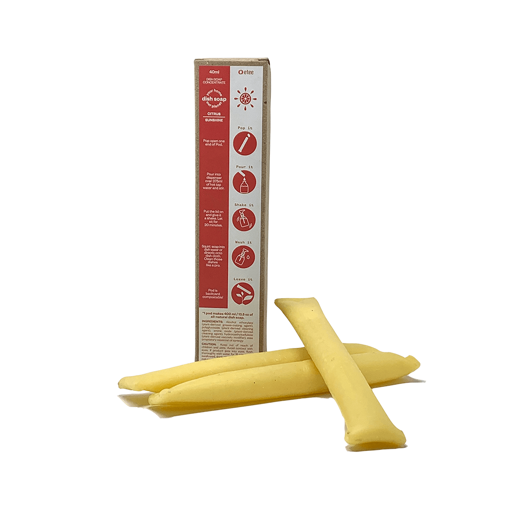 Etee PLASTIC FREE DISH SOAP -3 Pod Pack Citrus