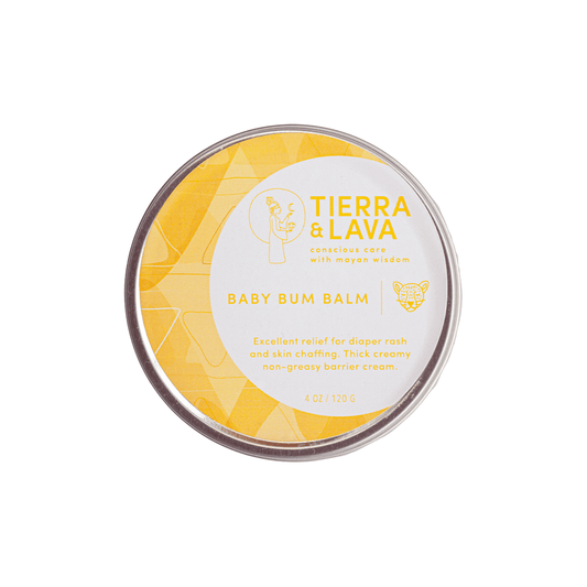 Tierra and Lava Plastic free All Natural Baby Bum Balm front 