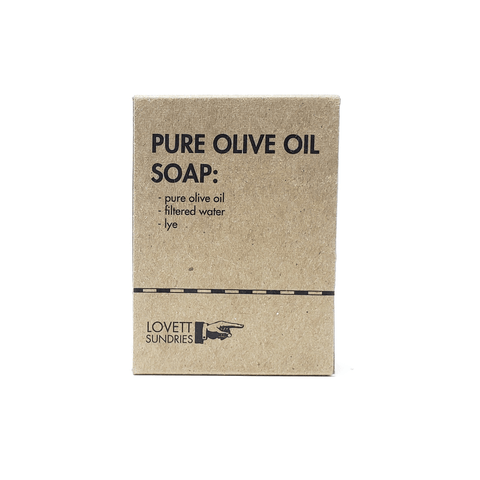 Pure Olive Oil Soap Bar in plastic free packaging