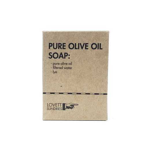 Pure Olive Oil Soap Bar in plastic free packaging