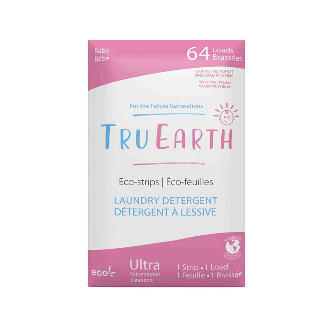 Tru Earth Laundry Detergent Eco Strips (Baby)- 64 strip pack