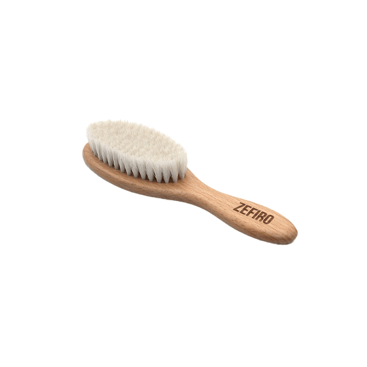 All natural wooden baby hair brush 