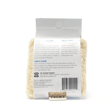 Twist Clean natural loofah dish scrubber in plastic free packaging back